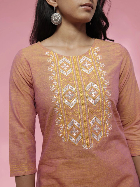 Alora Women Embroidered Thread Work Kurta - Image 5