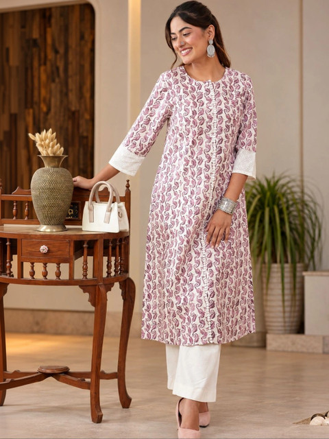 Anouk Women Paisley Printed Floral Kurta - Image 5