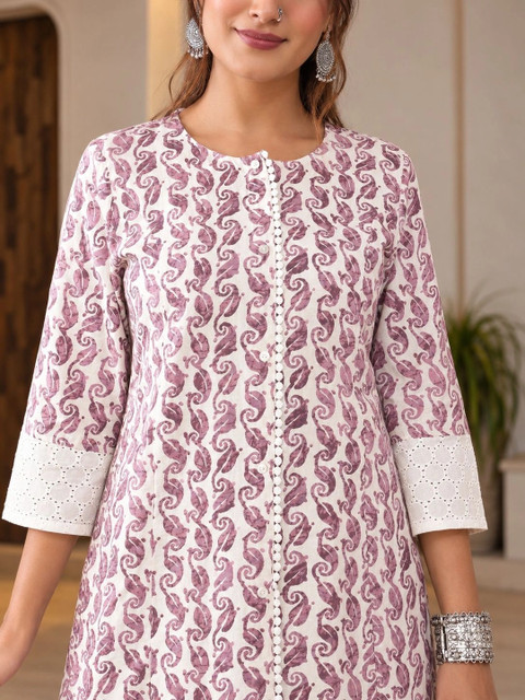 Anouk Women Paisley Printed Floral Kurta - Image 2
