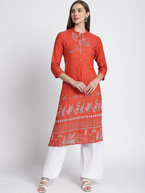 R&B Women Floral Printed Kurta