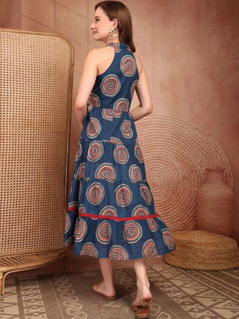 A&K Women Printed Pure Cotton A-Line Dresses - Image 3