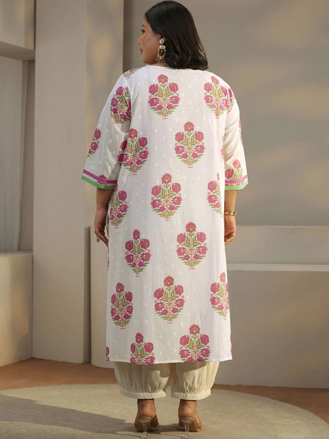 EXTRA LOVE BY LIBAS Women Floral Printed Indie Florals Kurta - Image 3
