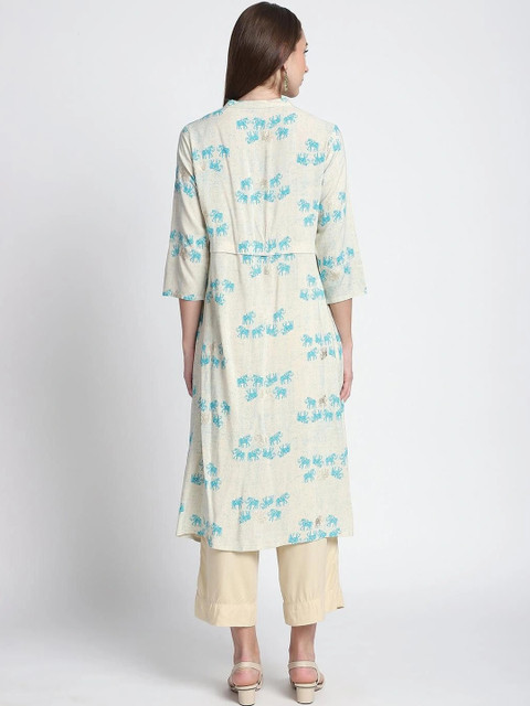 R&B Women Ethnic Motifs Printed Kurta - Image 3