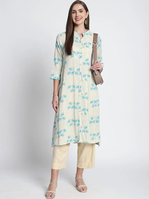 R&B Women Ethnic Motifs Printed Kurta - Image 2