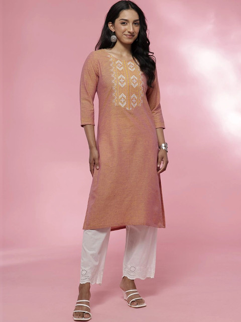 Alora Women Embroidered Thread Work Kurta - Image 4
