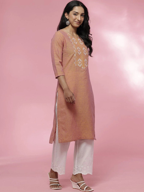 Alora Women Embroidered Thread Work Kurta - Image 2