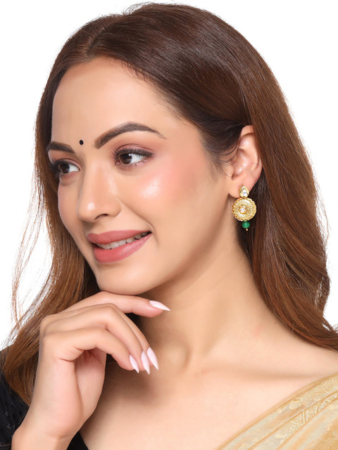 Set of 3 Pairs Gold Plated Pear Stud & Drop Earrings - Image 5