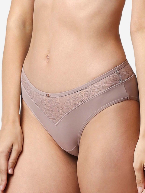 Soie Women Mid Rise Medium Coverage Lacy Brief Panty - Image 3