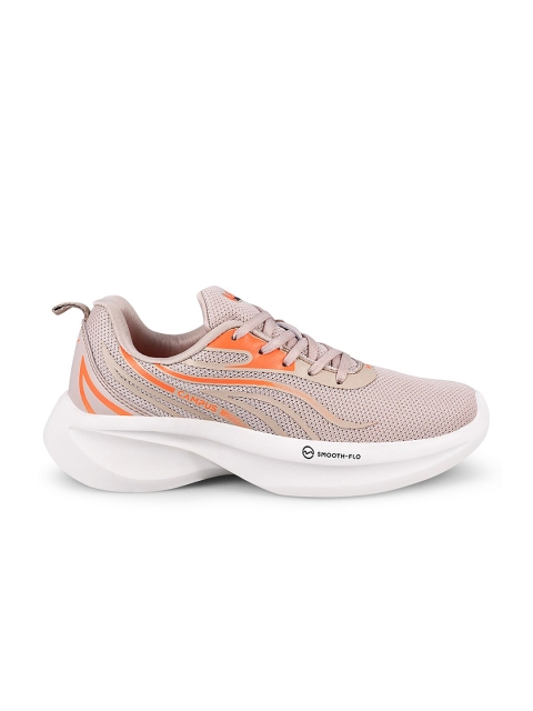 Campus Women Beige & Orange Mesh Running Shoes - Image 3