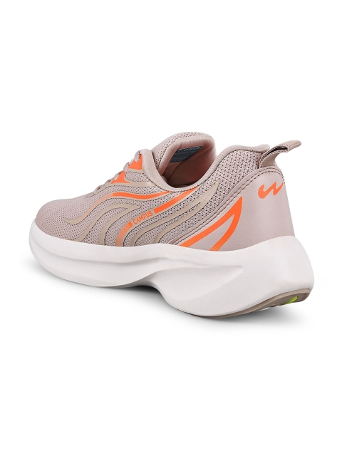 Campus Women Beige & Orange Mesh Running Shoes - Image 2