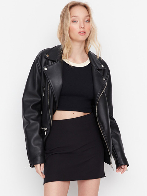 Trendyol Women Black Mini Pencil Skirt