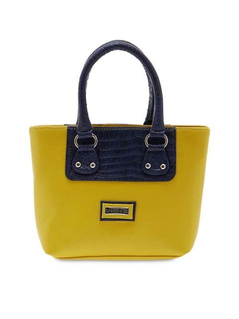 ESBEDA Mustard & Blue Colourblocked Handheld Bag