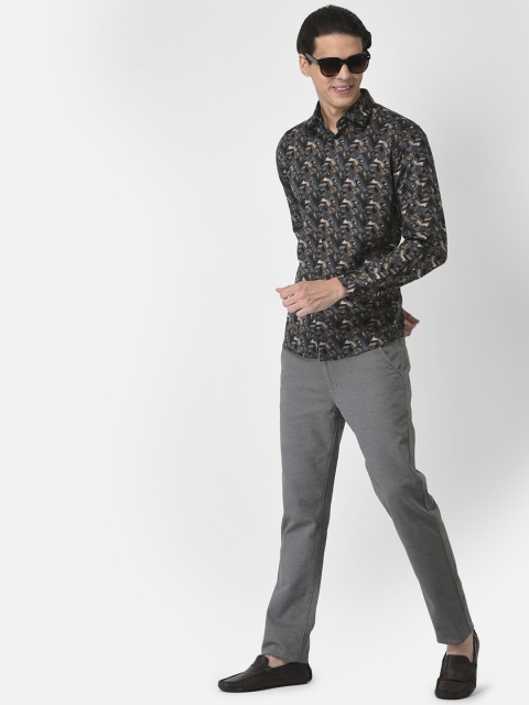 Crimsoune Club Men Grey Urban Slim Fit Trousers - Image 5