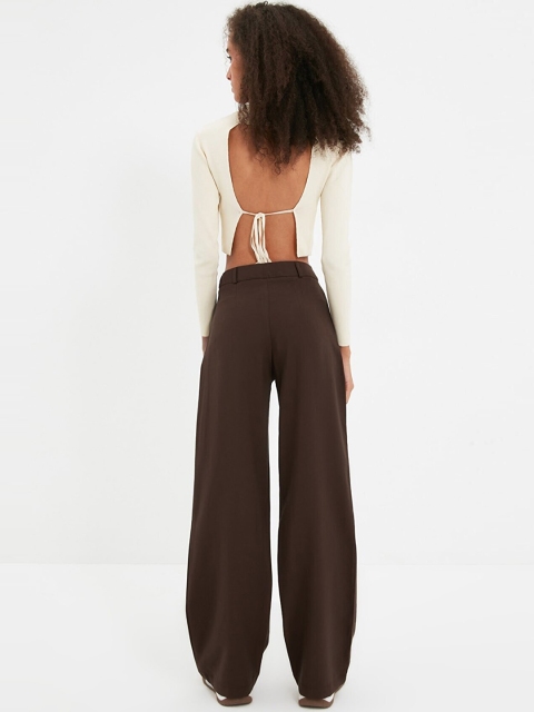 Trendyol Women Brown Trousers - Image 2