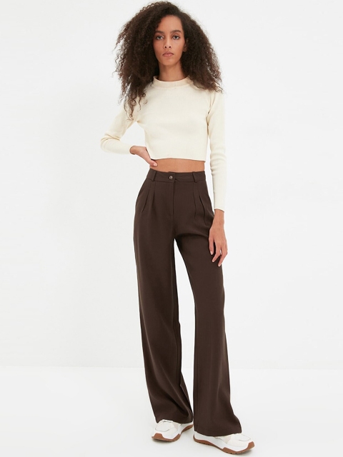 Trendyol Women Brown Trousers - Image 4