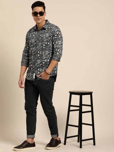 Being Human Clothing Men Pure Cotton Slim Fit Printed Casual Shirt - Image 7