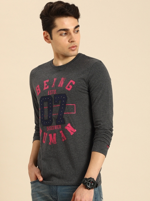 Being Human Clothing Men Brand Logo Printed T-shirt - Image 3