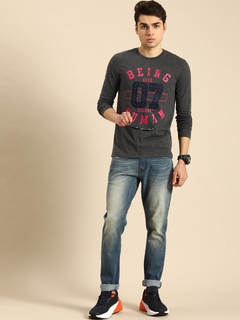 Being Human Clothing Men Brand Logo Printed T-shirt - Image 5