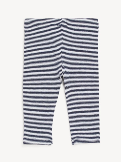 Marks & Spencer Girls Navy Blue Striped Leggings