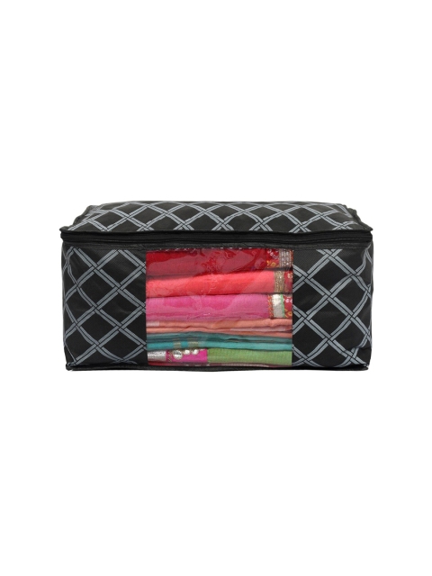 Kuber Industries 6 Pcs Check Print Foldable Saree Cover Clothes Storage Organiser - Image 3