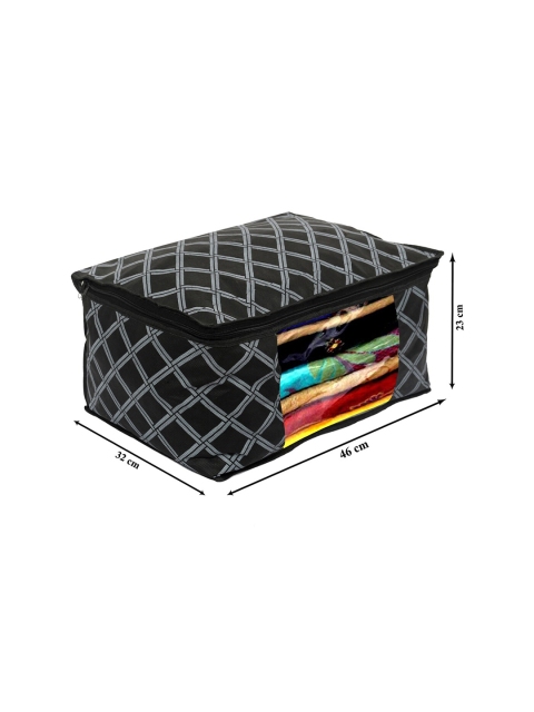 Kuber Industries 6 Pcs Check Print Foldable Saree Cover Clothes Storage Organiser - Image 7