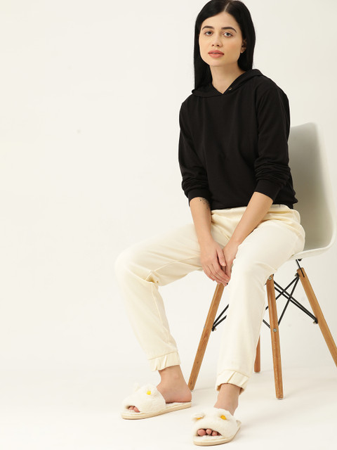 ETC Women Black Solid Hooded Sweatshirt - Image 5