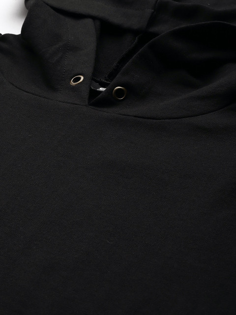 ETC Women Black Solid Hooded Sweatshirt - Image 2