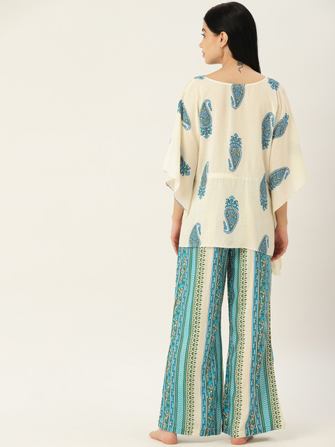 ETC Women Blue Printed Night suit - Image 6