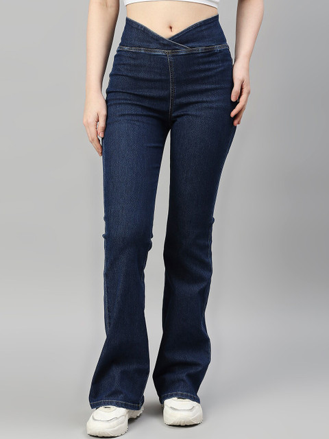 TARAMA Women Blue Bootcut Stretchable Jeans