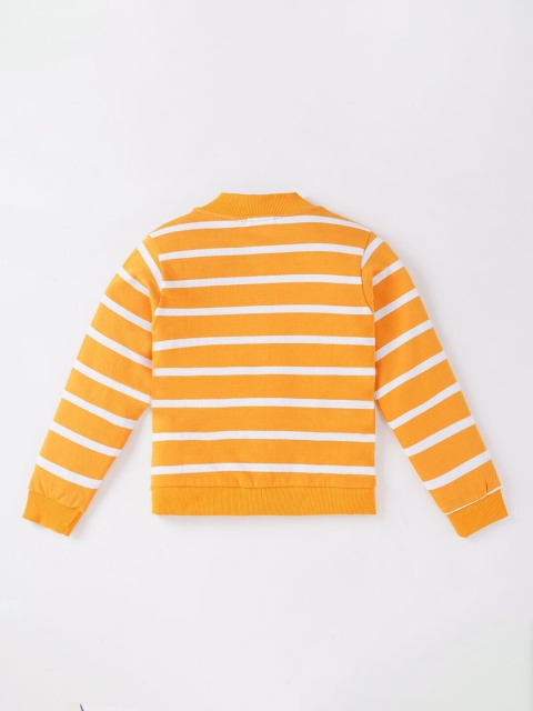 Ed-a-Mamma Boys Orange Striped Crop Tailored Jacket with Patchwork - Image 3