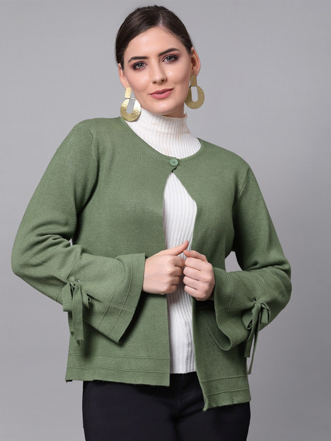 Mafadeny Women Green Shrug