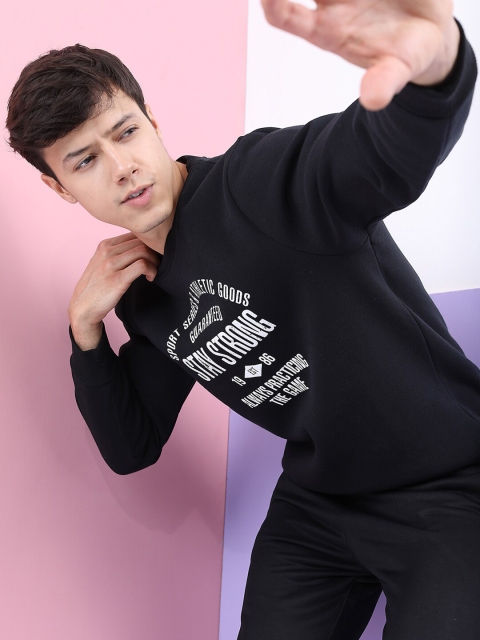 HIGHLANDER Men Black Printed Sweatshirt - Image 5