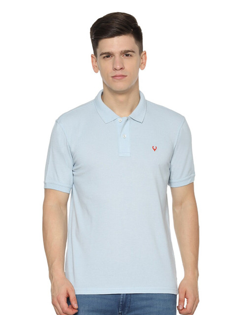 Allen Solly Men Blue Polo Collar T-shirt