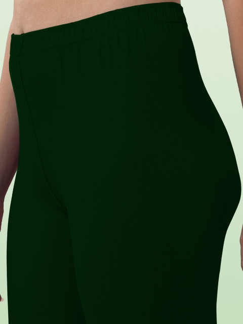 LYRA Women Green Solid Ankle Length Leggings - Image 7