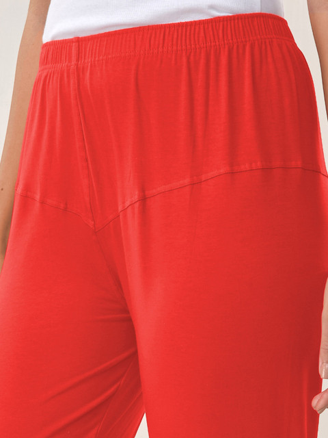 LYRA Women Pink Solid Churidar Length Leggings - Image 7