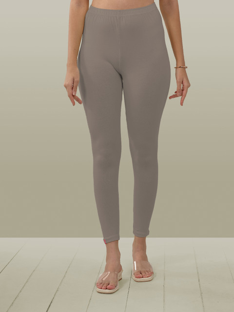 LYRA Women Grey Solid Ankle-Length Leggings