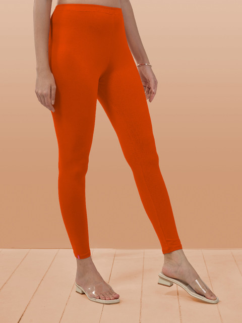 LYRA Women Orange Ankle Length Leggings - Image 2