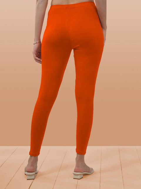 LYRA Women Orange Ankle Length Leggings - Image 4