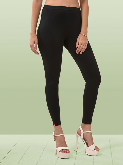 LYRA Women Black Solid Ankle Length Leggings - Image 2