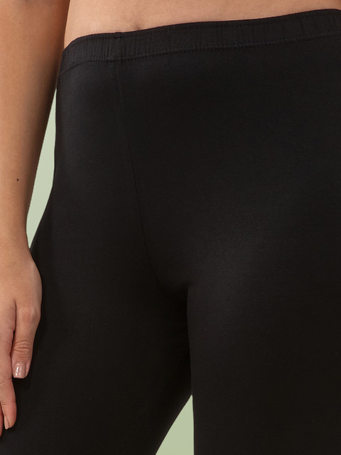 LYRA Women Black Solid Ankle Length Leggings - Image 7