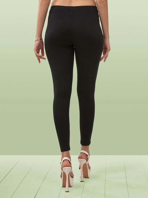LYRA Women Black Solid Ankle Length Leggings - Image 4