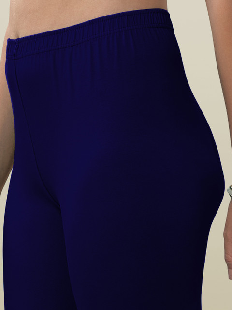 LYRA Women Blue Solid Ankle Length Leggings - Image 7