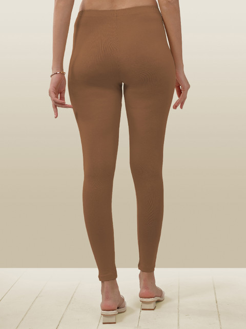 LYRA Women Brown Solid Ankle Length Leggings - Image 4
