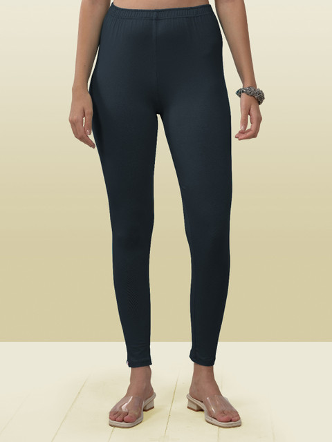 LYRA Women Grey Solid Ankle-Length Leggings