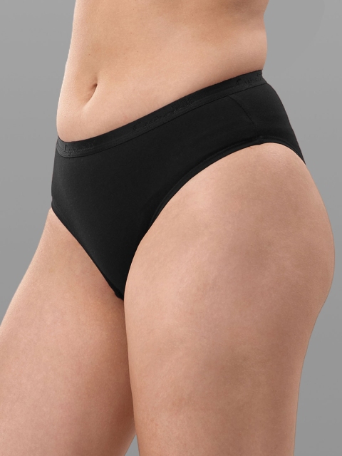 LYRA Women Pack Of 2 Assorted Solid Cotton Hipster Briefs - Image 3