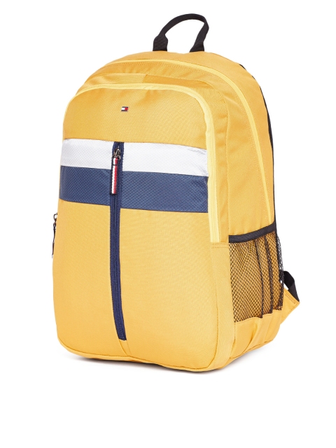 Tommy Hilfiger Unisex Yellow Solid Backpack