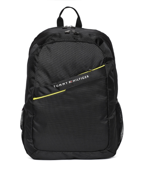 Tommy Hilfiger Unisex Black Solid Laptop Backpack