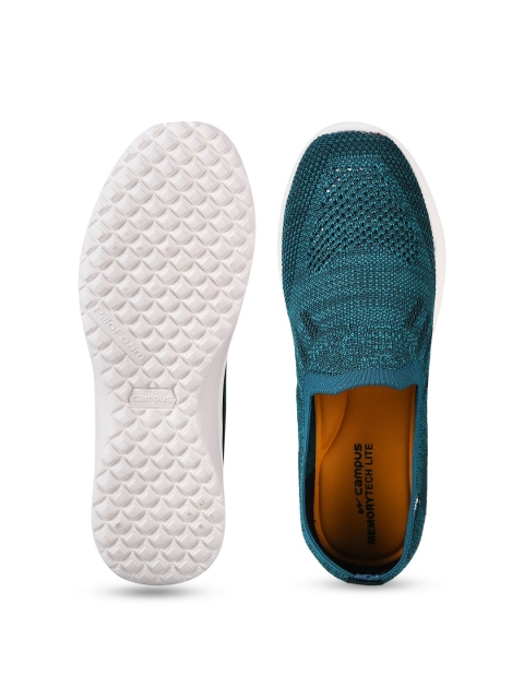 Campus Women Teal Slip-On Mesh Running Shoes - Image 4
