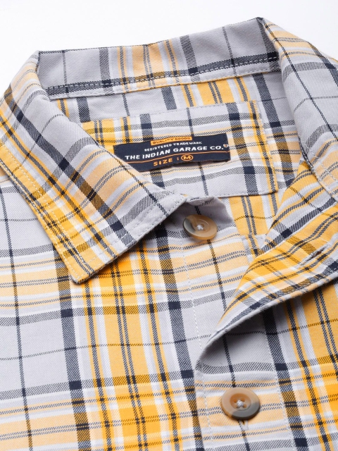 The Indian Garage Co Tartan Checked Pure Cotton Casual Shirt - Image 2