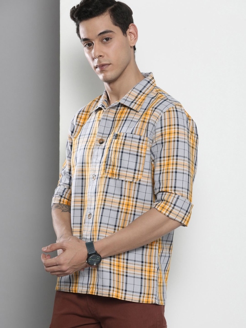 The Indian Garage Co Tartan Checked Pure Cotton Casual Shirt - Image 5